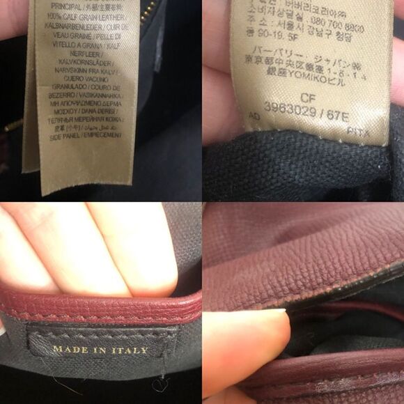 Burberry Canterbury Mahogany Tote Satchel Bag Purse Nova Check Print Burgundy - Picture 7 of 15